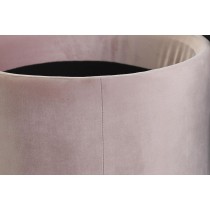 Footrest DKD Home Decor Black Pink Metal Velvet 42 x 42 x 42 cm