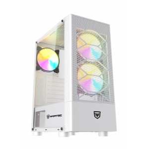 Boîtier ATX semi-tour Nfortec Caelum RGB Blanc