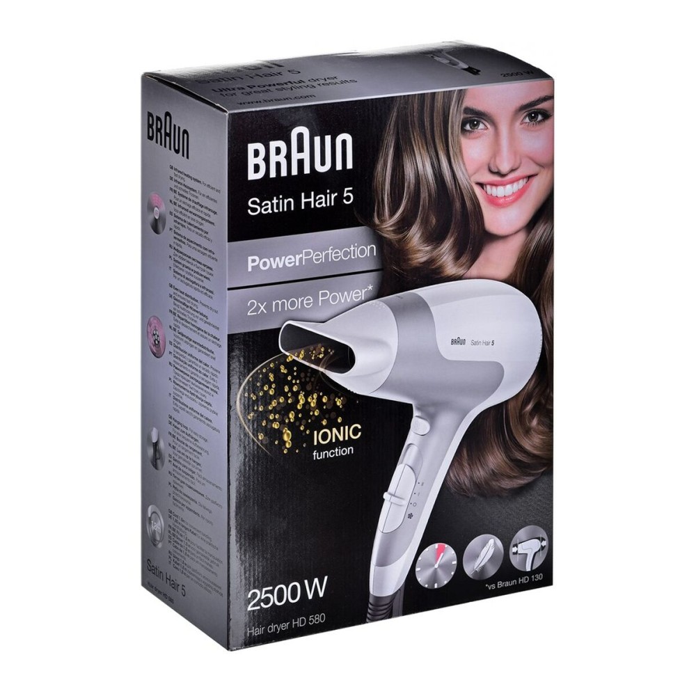 Föhn Braun Satin Hair 5 Power Perfection HD580 Weiß 2500 W