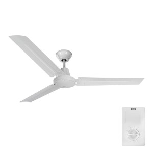 Ceiling Fan EDM 33982 White 60 W Ø 120 cm Mini industrial