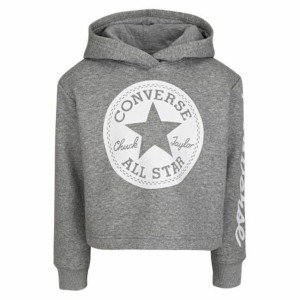 Sweat-shirt à capuche fille Converse 469889 042 Gris