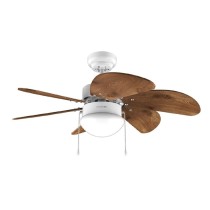 Ceiling Fan with Light Cecotec EnergySilence Aero 365 White Wood 50 W