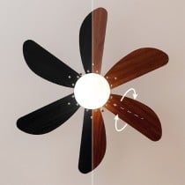 Ventilateur de Plafond avec Lumière Cecotec EnergySilence Aero 365 Doré Bois 50 W