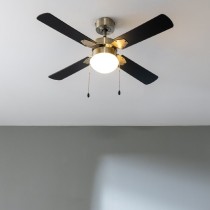 Ceiling Fan with Light Cecotec EnergySilence Aero 450 Black Golden 50 W