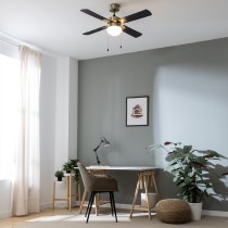 Ventilateur de Plafond avec Lumière Cecotec EnergySilence Aero 450 Noir Doré 50 W