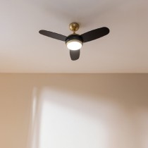 Ceiling Fan with Light Cecotec EnergySilence Aero 4265 Black Golden 18 W 65 W