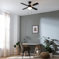 Ceiling Fan with Light Cecotec EnergySilence Aero 450 Black 50 W