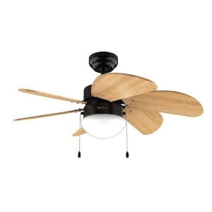 Deckenventilator mit Lampe Cecotec EnergySilence Aero 360 Schwarz Holz 50 W