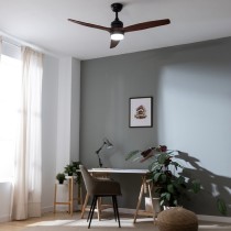 Ceiling Fan with Light Cecotec EnergySilence Aero 5275 DarkWood Black 18 W 40 W Wood