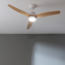 Ventilateur de Plafond avec Lumière Cecotec EnergySilence Aero 5275 LightWood Blanc 18 W 40 W Bois