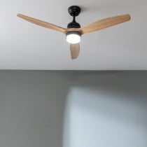 Ceiling Fan with Light Cecotec EnergySilence Aero 5275 Black 18 W 40 W Wood