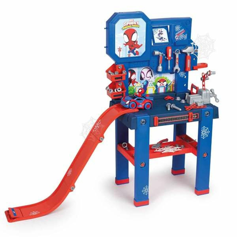 Workbench with Tools Smoby Spidey 110 x 110 x 34 cm Toy