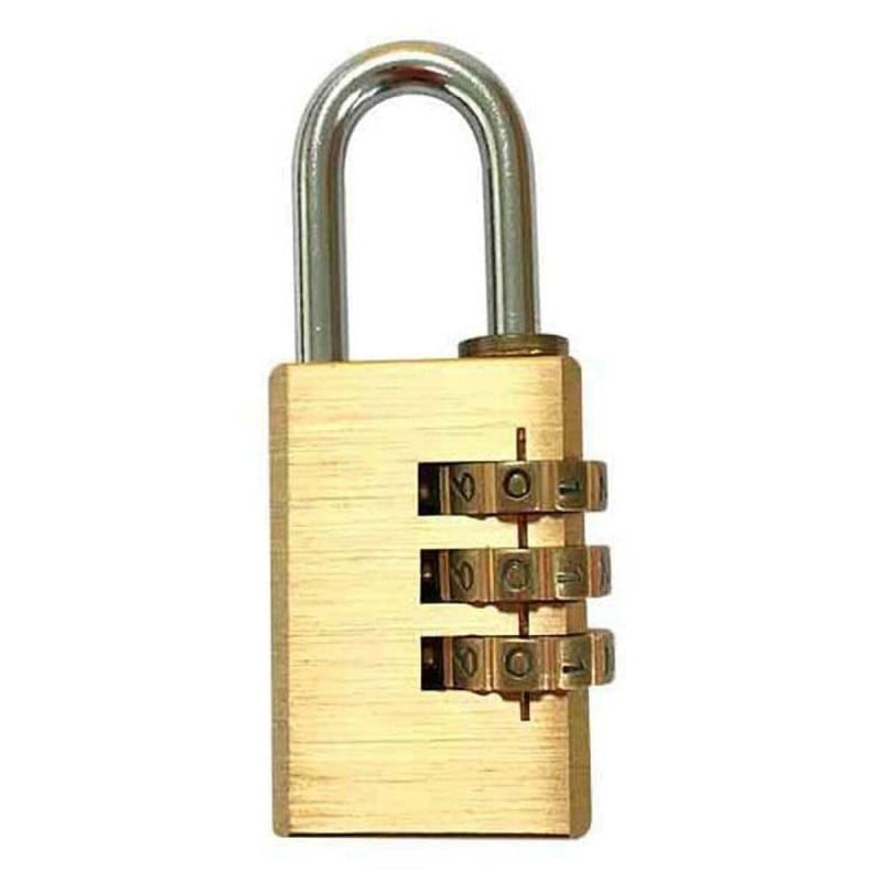 Combination padlock EDM Brass