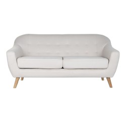 Sofa DKD Home Decor natürlich Polyester Kautschukholz Creme (172 x 82 x 82 cm)