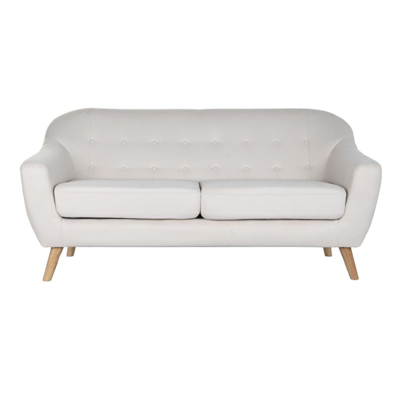 Sofa DKD Home Decor natürlich Polyester Kautschukholz Creme (172 x 82 x 82 cm)