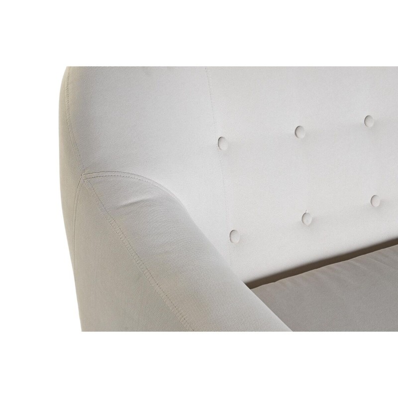 Sofa DKD Home Decor natürlich Polyester Kautschukholz Creme (172 x 82 x 82 cm)