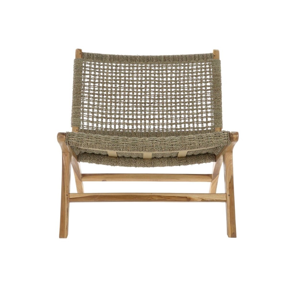 Armchair DKD Home Decor Brown Natural Wood Teak 65 x 80 x 68 cm