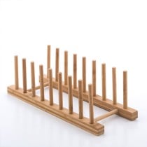 Plate Rack Natural Bamboo 34 x 12,5 x 12 cm