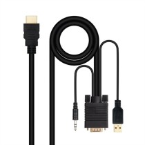 Adaptateur HDMI vers VGA avec Audio NANOCABLE 10.15.4350 1,8 m Noir