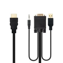 Adaptateur HDMI vers VGA avec Audio NANOCABLE 10.15.4350 1,8 m Noir