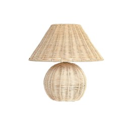 Lampe de bureau DKD Home Decor Naturel Rotin 220 V 50 W Alpino (30 x 30 x 31 cm)