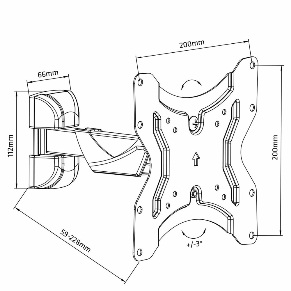 Bildschirm-Träger für den Tisch MacLean MC-741 13" 42"