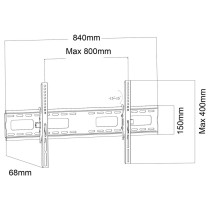 Support de TV MacLean MC-422 43" 100" 120 kg