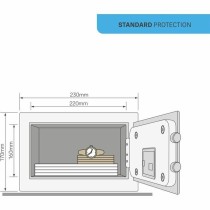 Coffre-fort avec Serrure Électronique Yale YSV/170/DB2 3,8 L 17 x 23 x 17 cm Noir
