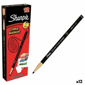 Marqueur Sharpie China Permanent Noir 12 Pièces (12 Unités) (1 Unités)