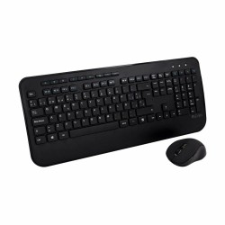 Tastatur mit Maus V7 CKW300 Schwarz Spanisch Qwerty Spanisch