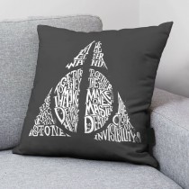 Housse de coussin Harry Potter Dealthy Hallows Noir Multicouleur 50 x 50 cm