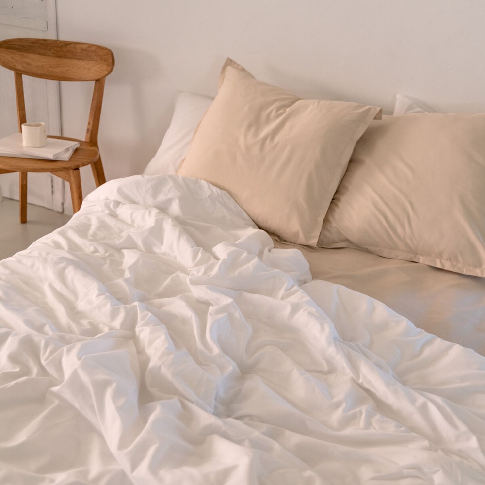 Housse de Couette HappyFriday BASIC Blanc 240 x 220 cm