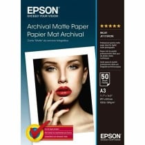 Matte Photographic Paper Epson C13S041344 A3 50 Sheets (1 Unit)