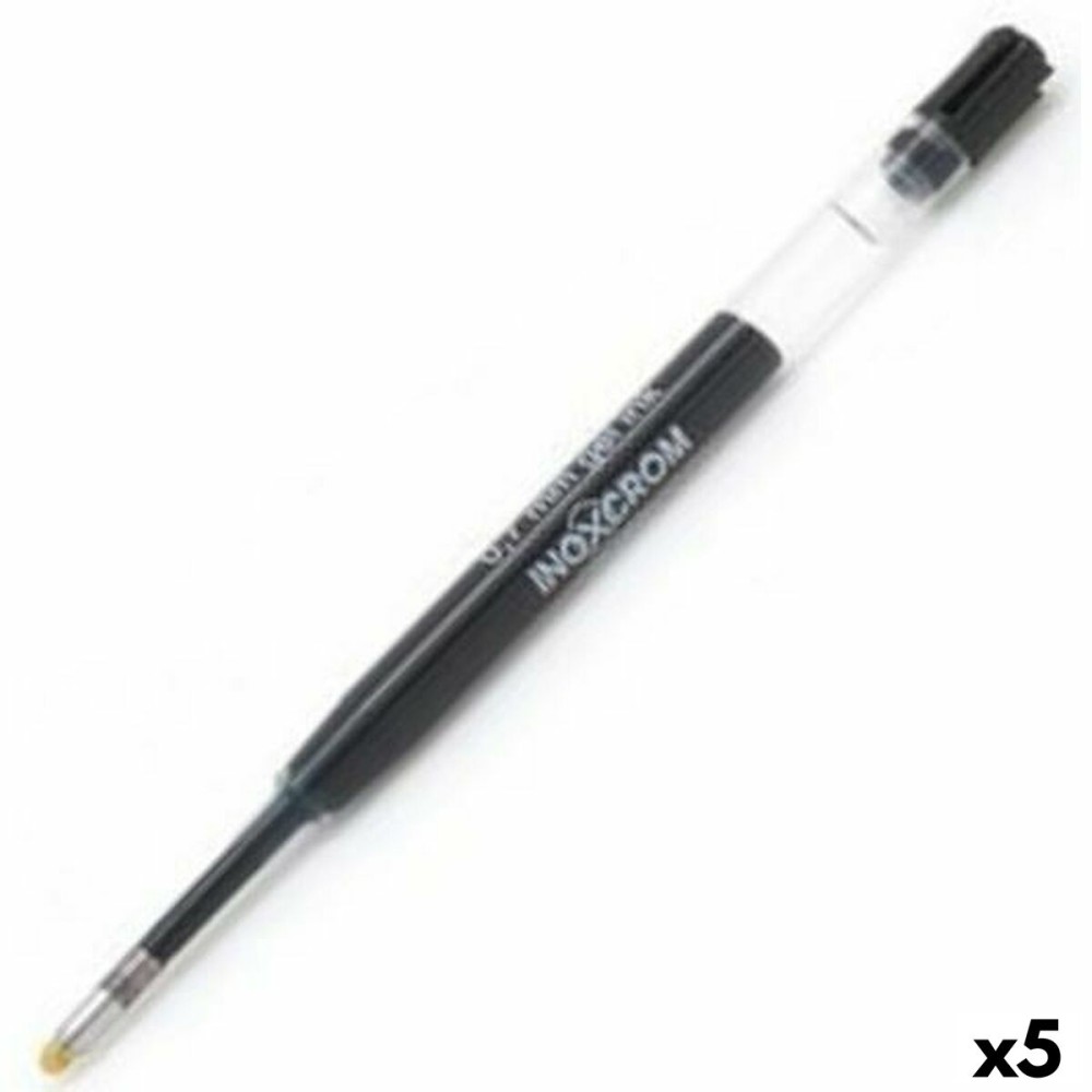 Refill for ballpoint pen Inoxcrom Roller Gel Black 0,7 mm (5 Units)