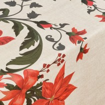 Stain-proof resined tablecloth Belum Christmas Symetric Red Green Linen 100 x 150 cm