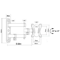 Support de TV MacLean MC-417 32" 13" 30 Kg