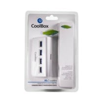 USB Hub CoolBox COO-HU4ALU3 Silver Blue