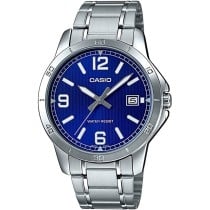 Men's Watch Casio CASUAL DATE STEEL - BLUE Silver (Ø 41,5 mm) (Ø 47 mm)