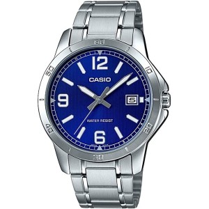 Herrenuhr Casio Silberfarben Blau