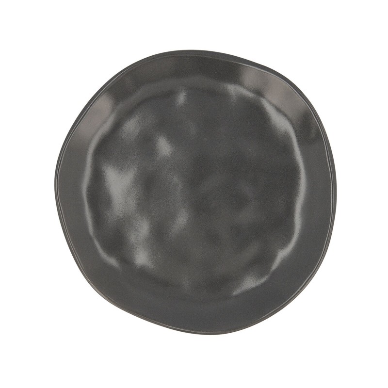 Dessert dish Bidasoa Cosmos Ceramic Black (20 cm) (12 Units)