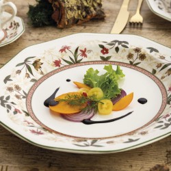 Serving Platter Queen´s By Churchill Assam Circular White Ceramic China crockery (3 Units)