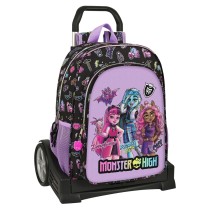 Schulrucksack mit Rädern Monster High Creep Schwarz 33 x 42 x 14 cm