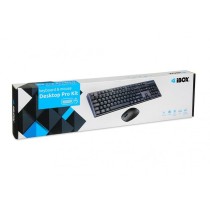 clavier et souris Ibox DESKTOP KIT PRO Noir Anglais QWERTY