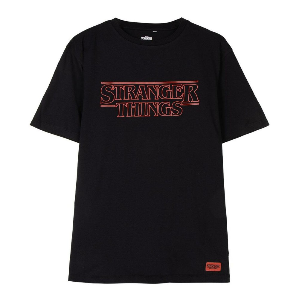 Kurzarm-T-Shirt für Kinder Stranger Things Schwarz