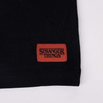 Kurzarm-T-Shirt für Kinder Stranger Things Schwarz