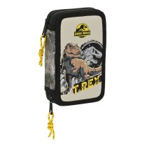 Plumier double Jurassic World Warning Gris 12.5 x 19.5 x 4 cm (28 Pièces)