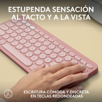 Clavier sans fil Logitech K380s Rose Espagnol Qwerty