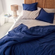 Housse de Couette HappyFriday BASIC Blue marine 180 x 220 cm