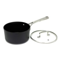 Casserole avec couvercle Amercook Noir Terre cuite Acier inoxydable Aluminium Four (Ø 18 cm)