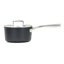 Casserole avec couvercle Amercook Noir Terre cuite Acier inoxydable Aluminium Four (Ø 18 cm)